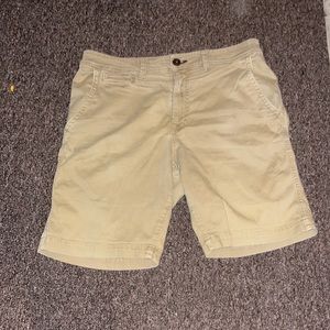 American Eagle Khaki Active Flex Shorts - Size 33